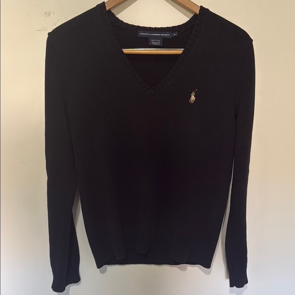 Ralph Lauren Black V-Neck Sweater